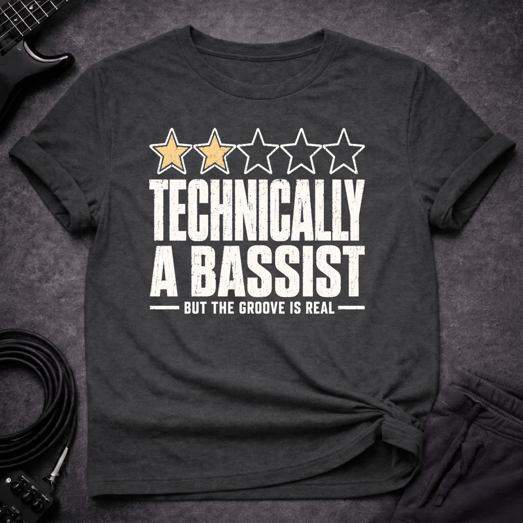 Two Stars Still Groovin T Shirt Gift For Bass Player