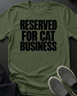 Cat Business Tee Gift For Cat Lover
