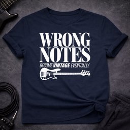 Wrong Notes Vintage T Shirt Gift For Bass Player