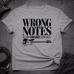 Wrong Notes Vintage T Shirt Gift For Bass Player
