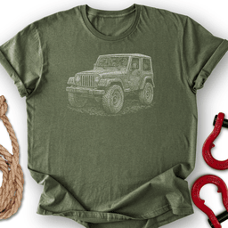 Sketch Top Tj T Shirt Gift For Offroad Enthusiast