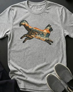 Coastal Leap Tee Gift For Cat Lover