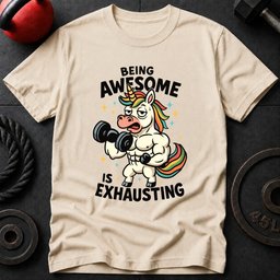 Being Awesome Unicorn T Shirt Gift For Fitness Lover