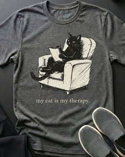 Cat Therapy Tee Gift For Cat Lover