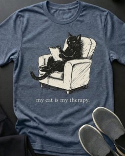 Cat Therapy Tee Gift For Cat Lover