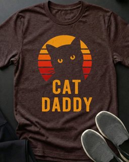 Cat Daddy Orange Tee Gift For Cat Lover