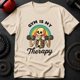 Gym Is My Therapy T Shirt Gift For Fitness Lover