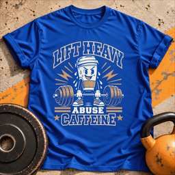 Fueled By Caffeine T Shirt Gift For Fitness Lover