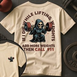 If I Die While Lifting T Shirt Gift For Fitness Lover