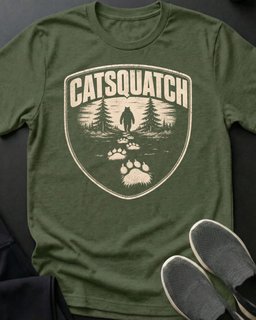 Catsquatch Trail Tee Gift For Cat Lover
