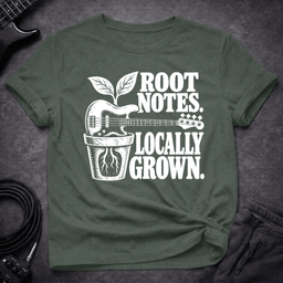 Locally Grown T Shirt Gift For Bass Player