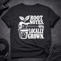 Locally Grown T Shirt Gift For Bass Player
