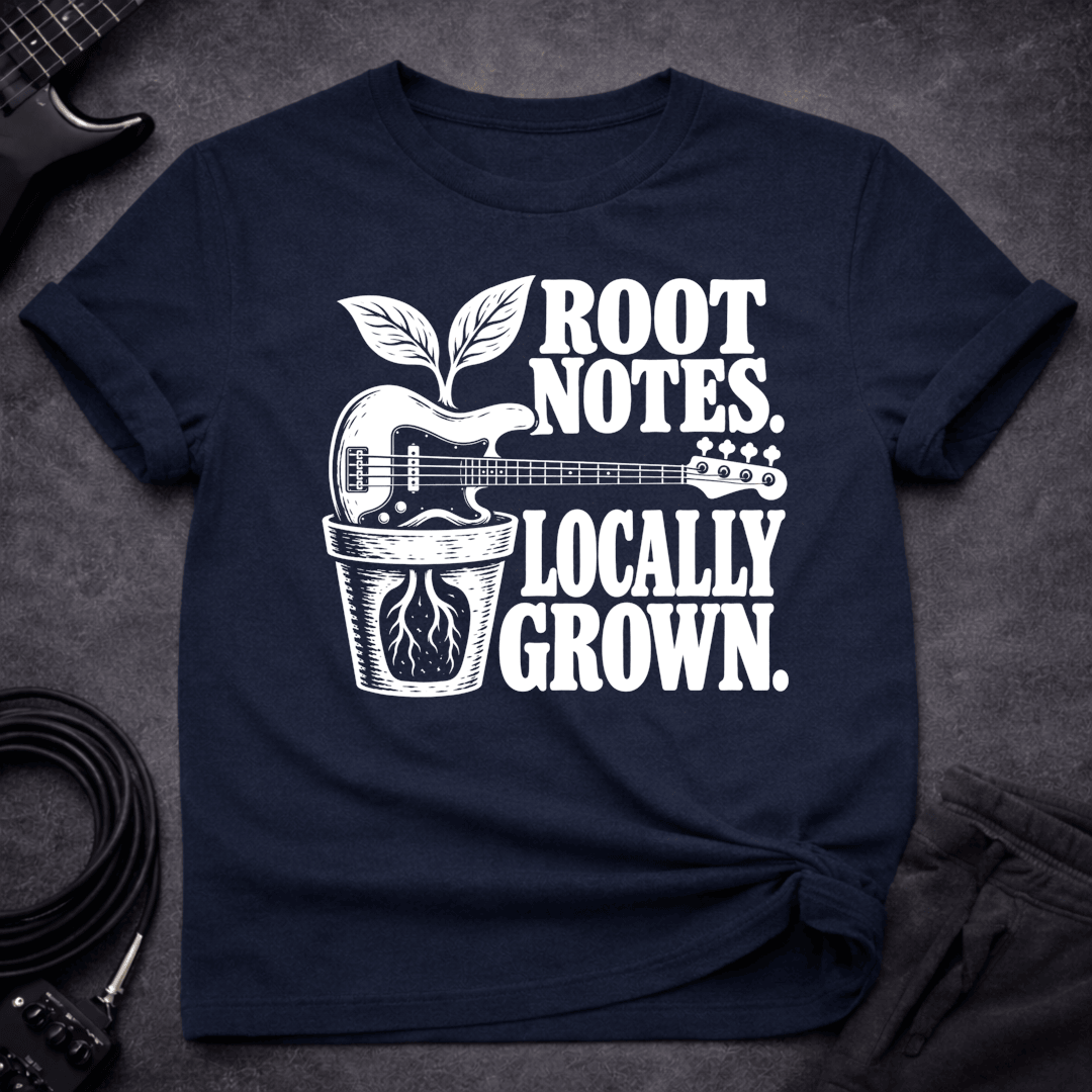 Locally Grown T Shirt Gift For Bass Player