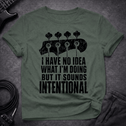 Sounds Intentional T Shirt Gift For Bass Player