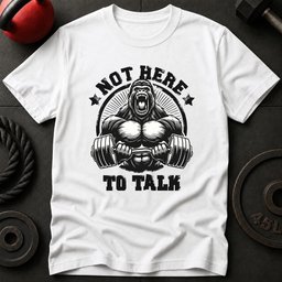 Not Here To Talk Gorilla T Shirt Gift For Fitness Lover
