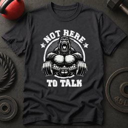 Not Here To Talk Gorilla T Shirt Gift For Fitness Lover