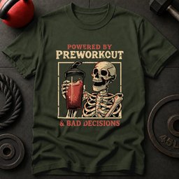 Powered By Preworkout And T Shirt Gift For Fitness Lover