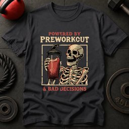 Powered By Preworkout And T Shirt Gift For Fitness Lover