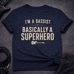 Basically A Superhero T Shirt Gift For Bass Player