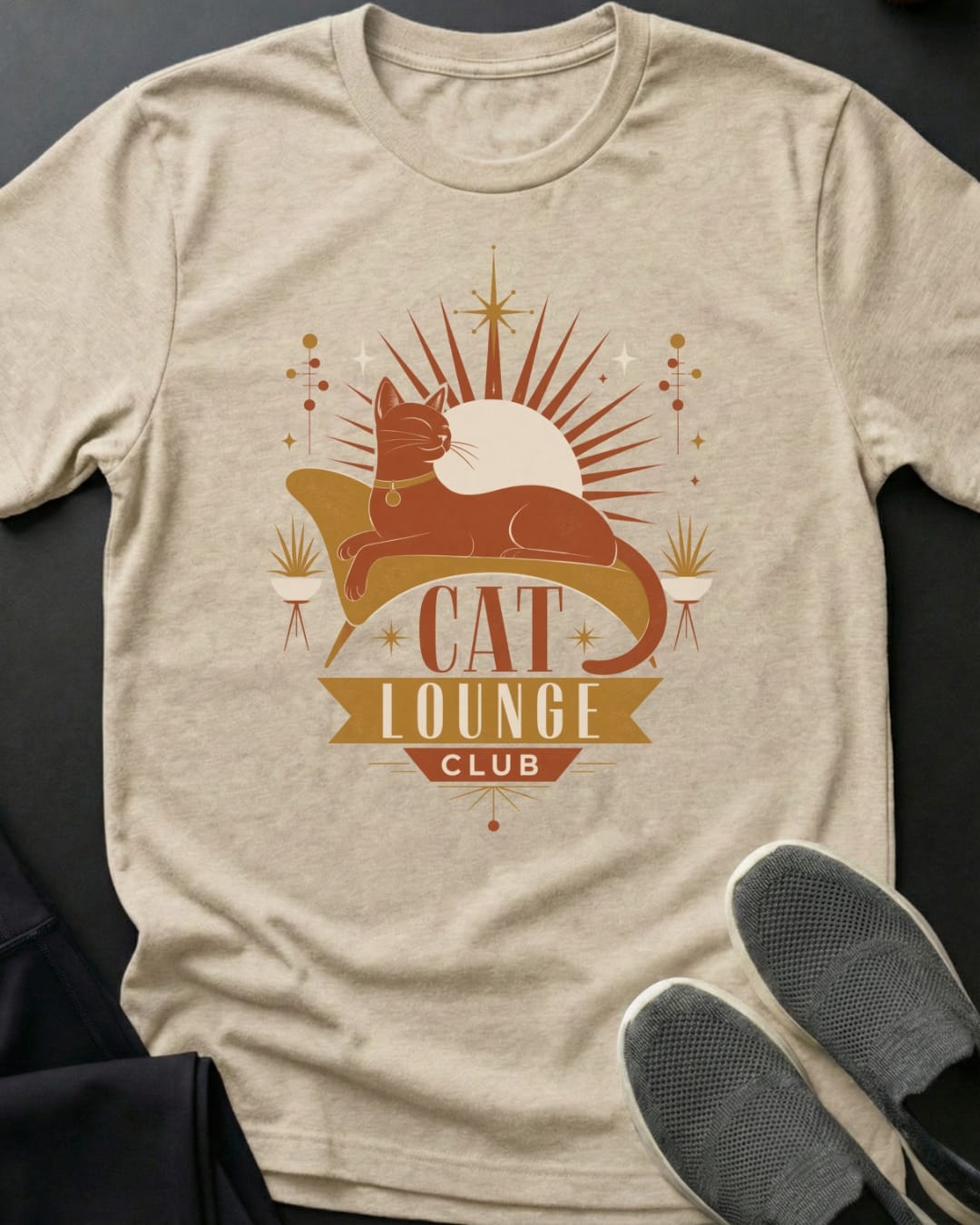 Cat Lounge Tee Gift For Cat Lover