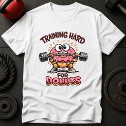Training Hard For Donuts T Shirt Gift For Fitness Lover