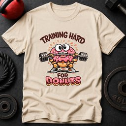 Training Hard For Donuts T Shirt Gift For Fitness Lover