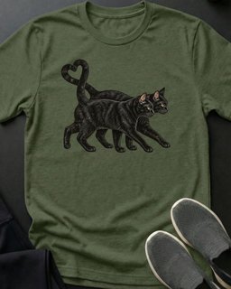 Black Cats True Love Tee Gift For Cat Lover