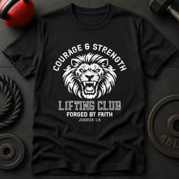 Courage And Strength T Shirt Gift For Fitness Lover