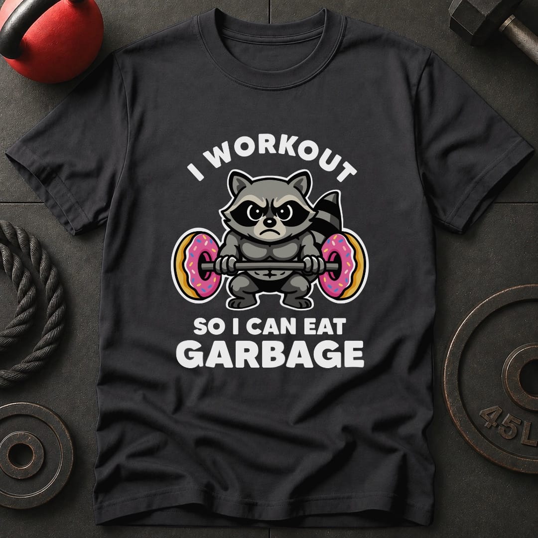 I Work Out Raccoon T Shirt Gift For Fitness Lover