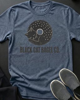 Black Cat Bagel Tee Gift For Cat Lover