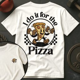 I Do IT For The Pizza Retro T Shirt Gift For Fitness Lover