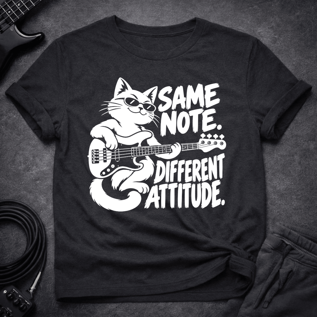 Different Attitude T Shirt Gift For Bass Player