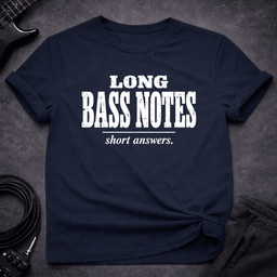 Long Bass Notes T Shirt Gift For Bass Player