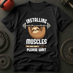 Installing Muscles Slotht Shirt T Shirt Gift For Fitness Lover