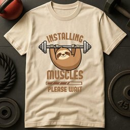 Installing Muscles Slotht Shirt T Shirt Gift For Fitness Lover
