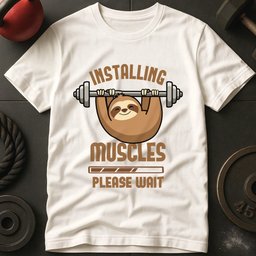 Installing Muscles Slotht Shirt T Shirt Gift For Fitness Lover