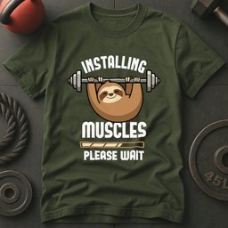 Installing Muscles Slotht Shirt T Shirt Gift For Fitness Lover