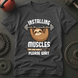 Installing Muscles Slotht Shirt T Shirt Gift For Fitness Lover