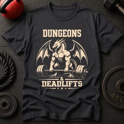 Dungeons And Deadlifts T Shirt Gift For Fitness Lover