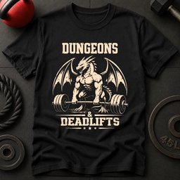 Dungeons And Deadlifts T Shirt Gift For Fitness Lover