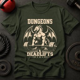Dungeons And Deadlifts T Shirt Gift For Fitness Lover