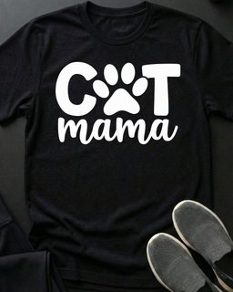 Cat Mama Tee Gift For Mom