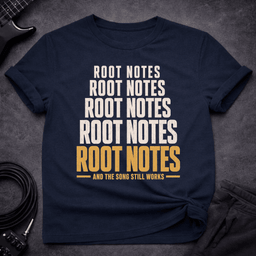 Root Notes T Shirt Gift For Bass Player