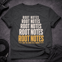 Root Notes T Shirt Gift For Bass Player