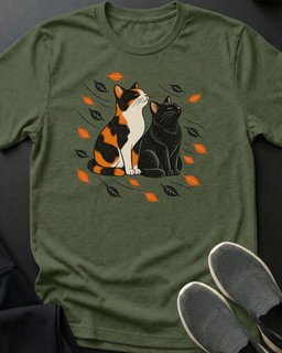 Calico And Black Breeze Tee Gift For Cat Lover
