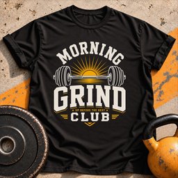 Morning Grind Club T Shirt Gift For Fitness Lover