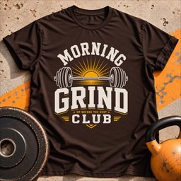 Morning Grind Club T Shirt Gift For Fitness Lover