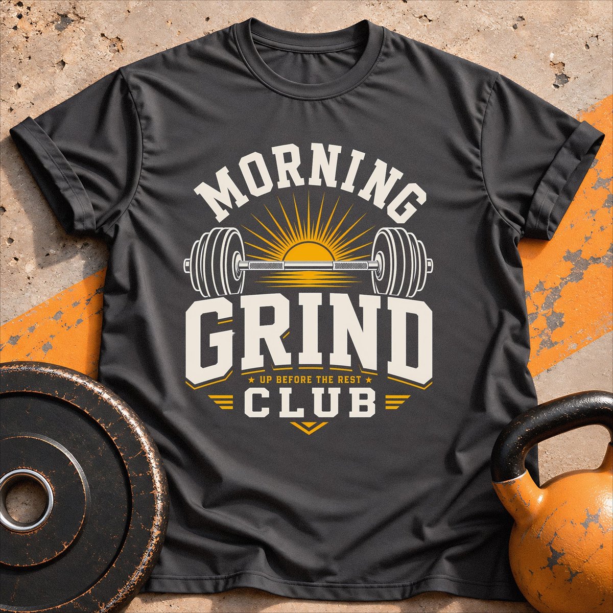 Morning Grind Club T Shirt Gift For Fitness Lover