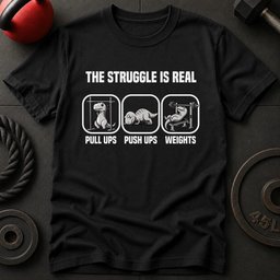 The Struggle Is Real T Rex T Shirt Gift For Fitness Lover