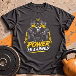 Power Is Earned T Shirt Gift For Fitness Lover